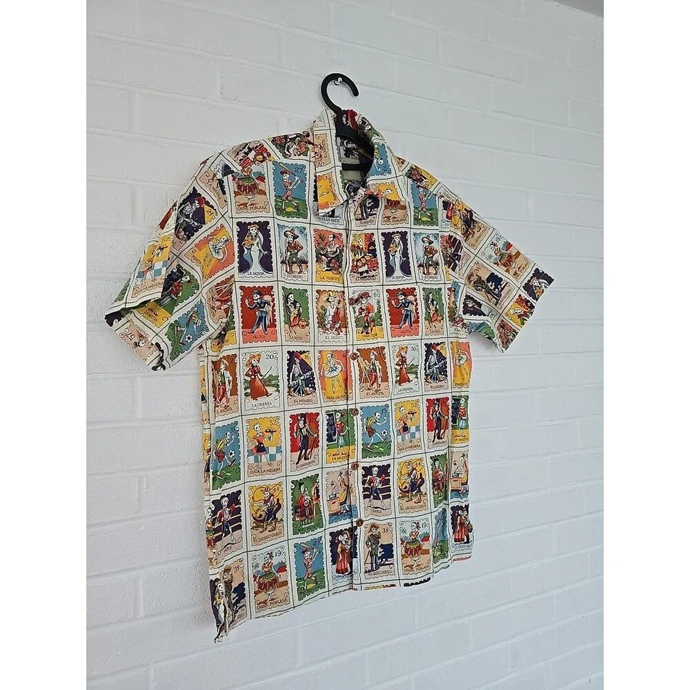 Sayulita Shirt Company Cartas Marcadas Cotton Shirt Size S